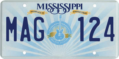 MS license plate MAG124