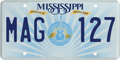 MS license plate MAG127