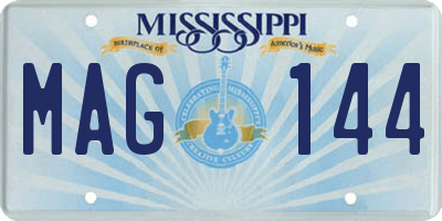 MS license plate MAG144
