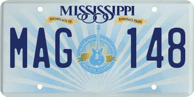 MS license plate MAG148