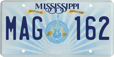MS license plate MAG162