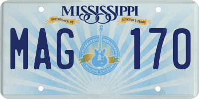 MS license plate MAG170