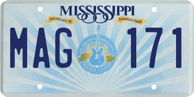 MS license plate MAG171