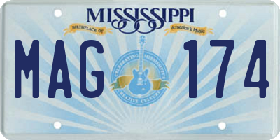 MS license plate MAG174
