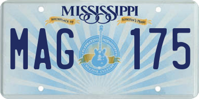 MS license plate MAG175