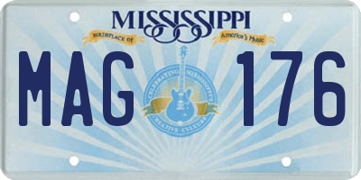 MS license plate MAG176