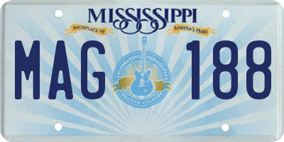 MS license plate MAG188