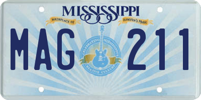 MS license plate MAG211