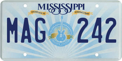 MS license plate MAG242