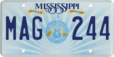 MS license plate MAG244