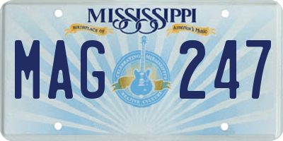 MS license plate MAG247