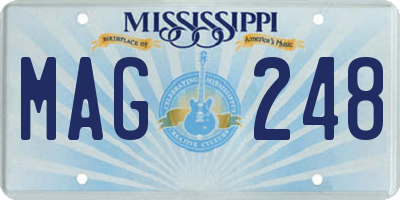 MS license plate MAG248