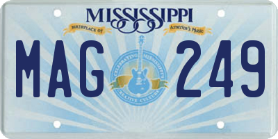 MS license plate MAG249