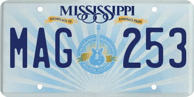 MS license plate MAG253