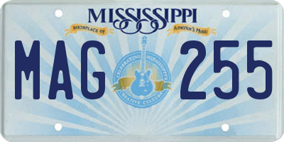 MS license plate MAG255