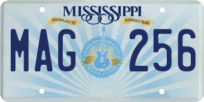 MS license plate MAG256