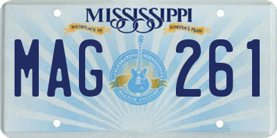 MS license plate MAG261