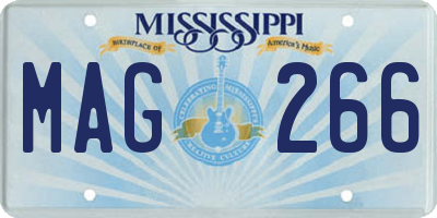 MS license plate MAG266
