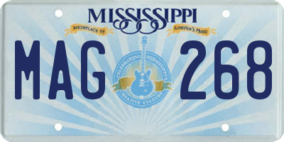 MS license plate MAG268