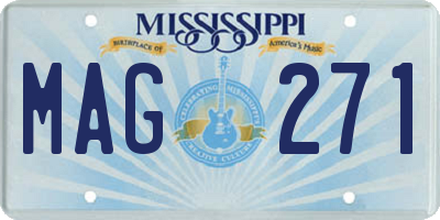 MS license plate MAG271