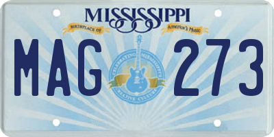 MS license plate MAG273