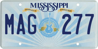 MS license plate MAG277