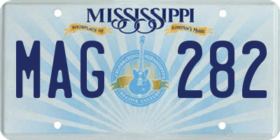 MS license plate MAG282