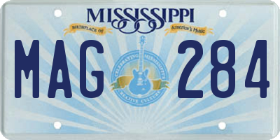MS license plate MAG284