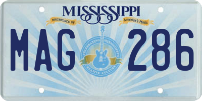 MS license plate MAG286
