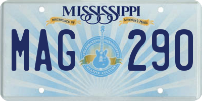 MS license plate MAG290