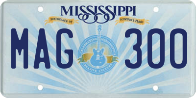 MS license plate MAG300