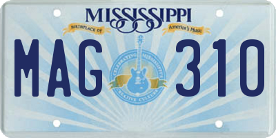 MS license plate MAG310