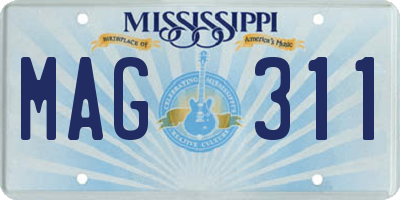 MS license plate MAG311