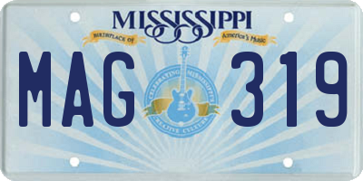 MS license plate MAG319