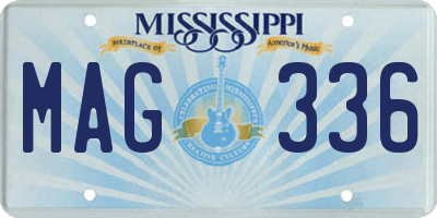 MS license plate MAG336