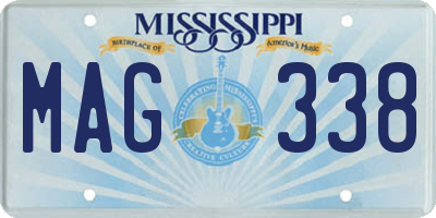 MS license plate MAG338