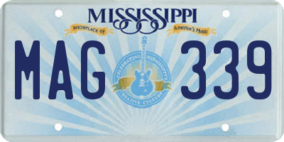 MS license plate MAG339