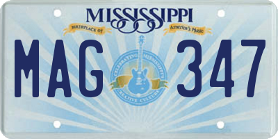 MS license plate MAG347