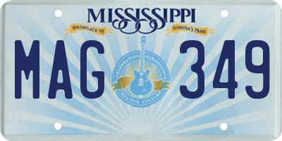 MS license plate MAG349
