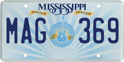 MS license plate MAG369