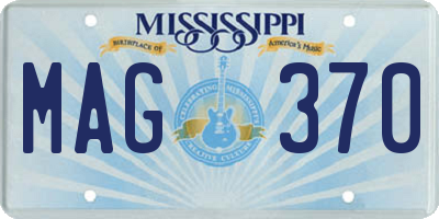 MS license plate MAG370