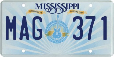 MS license plate MAG371