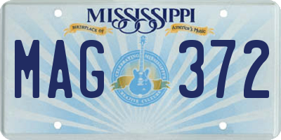 MS license plate MAG372