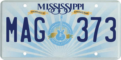 MS license plate MAG373