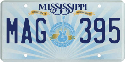 MS license plate MAG395