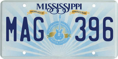 MS license plate MAG396