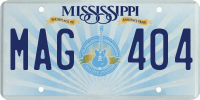 MS license plate MAG404