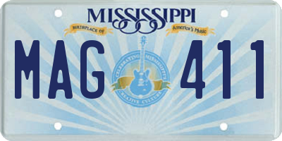 MS license plate MAG411