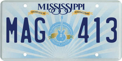 MS license plate MAG413