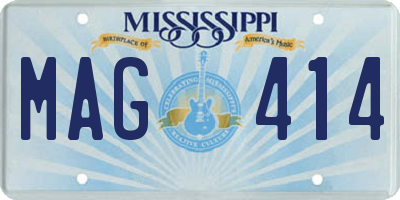 MS license plate MAG414